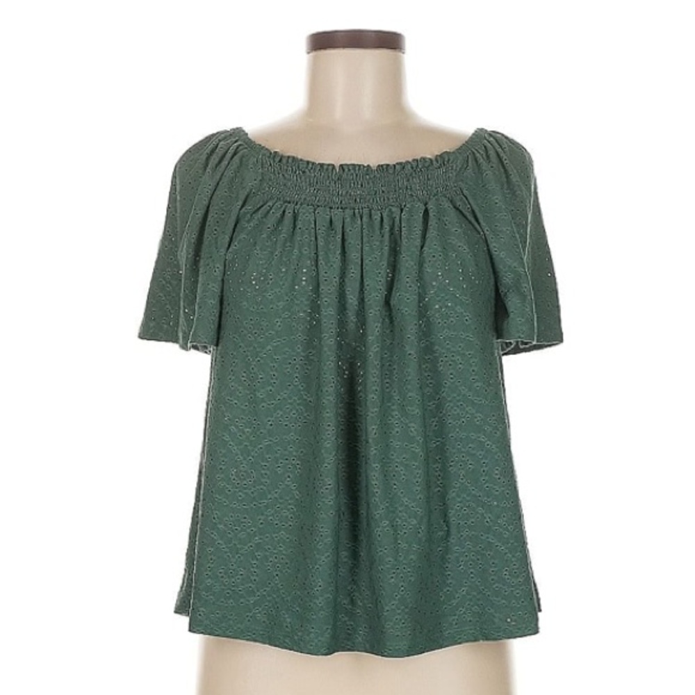🎁W5 Green eyelet Women's Top- X-Large